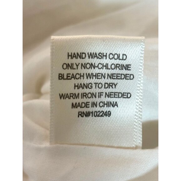 Skies Are Blue Eyelet Lace Ruffle Sleeveless Cotton Peplum Top XS Women's Ivory - Picture 10 of 10